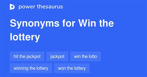 lottery synonym|what lottery game is tonight.